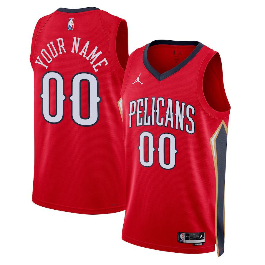 Men New Orleans Pelicans Jordan Brand Red Statement Edition 2022-23 Swingman Custom NBA Jersey->customized nba jersey->Custom Jersey